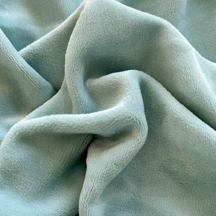 91家纺网 家纺一手货源 找家纺 卢赛尔 2025新款230g高克重纯色牛奶绒床笠单品-米兰系列 米兰-天青色