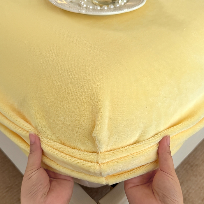 91家纺网 家纺一手货源 找家纺 卢赛尔 2025新款230g高克重纯色牛奶绒床笠单品-米兰系列 米兰-柠檬黄