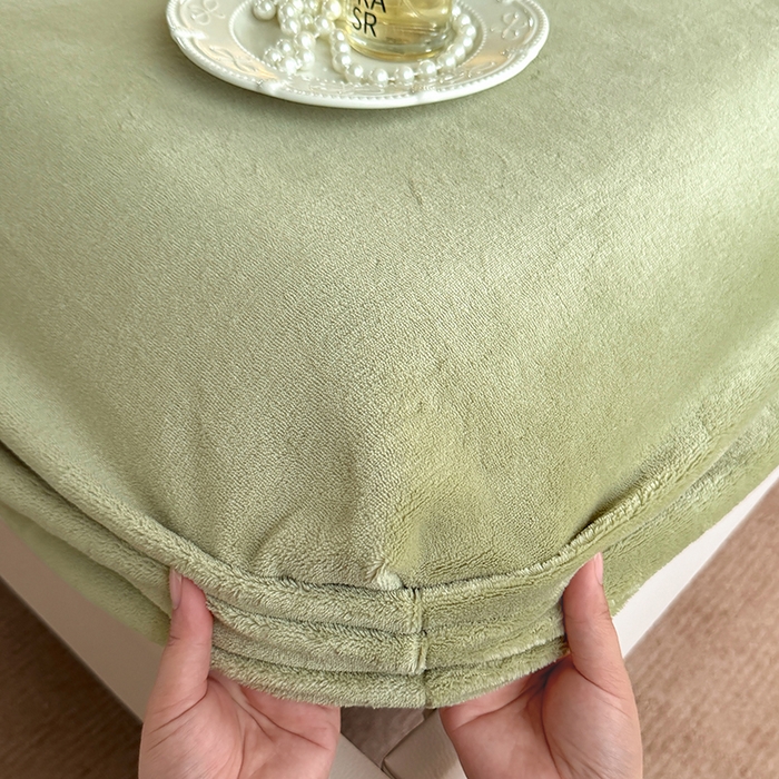 91家纺网 家纺一手货源 找家纺 卢赛尔 2025新款230g高克重纯色牛奶绒床笠单品-米兰系列 米兰-青草绿