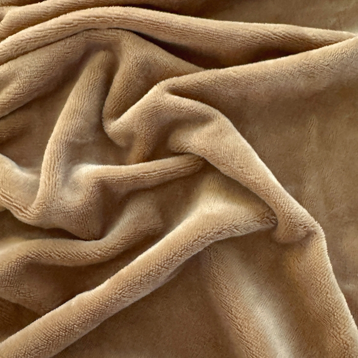 91家纺网 家纺一手货源 找家纺 卢赛尔 2025新款230g高克重纯色牛奶绒床笠单品-米兰系列 米兰-奶咖色