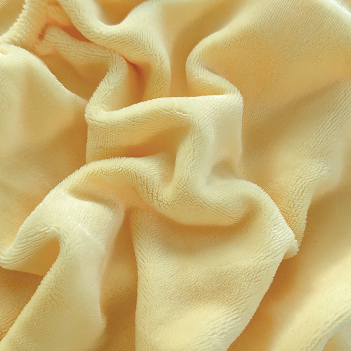 91家纺网 家纺一手货源 找家纺 卢赛尔 2025新款230g高克重纯色牛奶绒床笠单品-米兰系列 米兰-柠檬黄