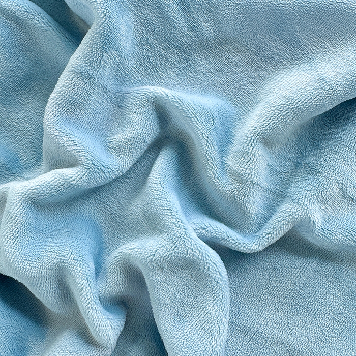 91家纺网 家纺一手货源 找家纺 卢赛尔 2025新款230g高克重纯色牛奶绒床笠单品-米兰系列 米兰-湖蓝色