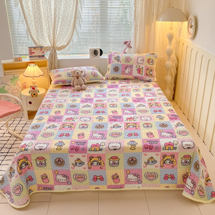 91家纺网 家纺一手货源 找家纺 （总）云玲时尚 2025新款高克重牛奶绒印花夹棉床盖