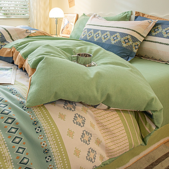 91家纺网 家纺一手货源 找家纺 （总）小叮当家纺仓储工厂店 2025新款提供买家秀爆款花型不断货亲肤舒适原棉加厚磨毛四件套