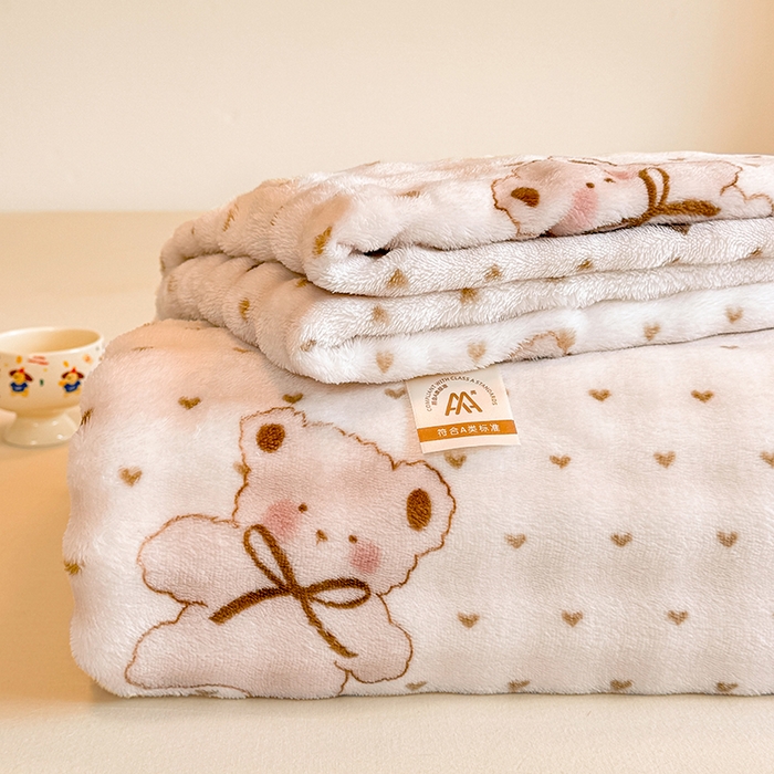 91家纺网 家纺一手货源 找家纺 （总）绣女坊 2025新款A类高克重牛奶绒泡泡绒印花床单单件冬季保暖毛绒毯子绒床单三件套