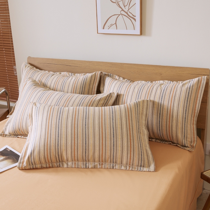 大吉 2024新款全棉磨毛单枕套 星晴-橙