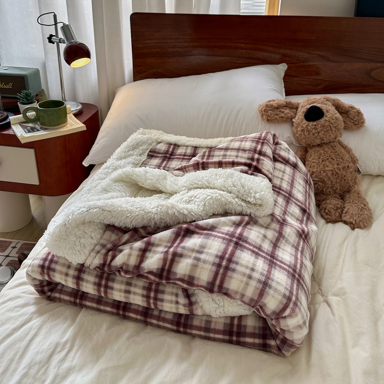 91家纺网 家纺一手货源 找家纺 （总）艾咪-Amy ntmy 2025新款中古风牛奶绒羊羔绒双层毯