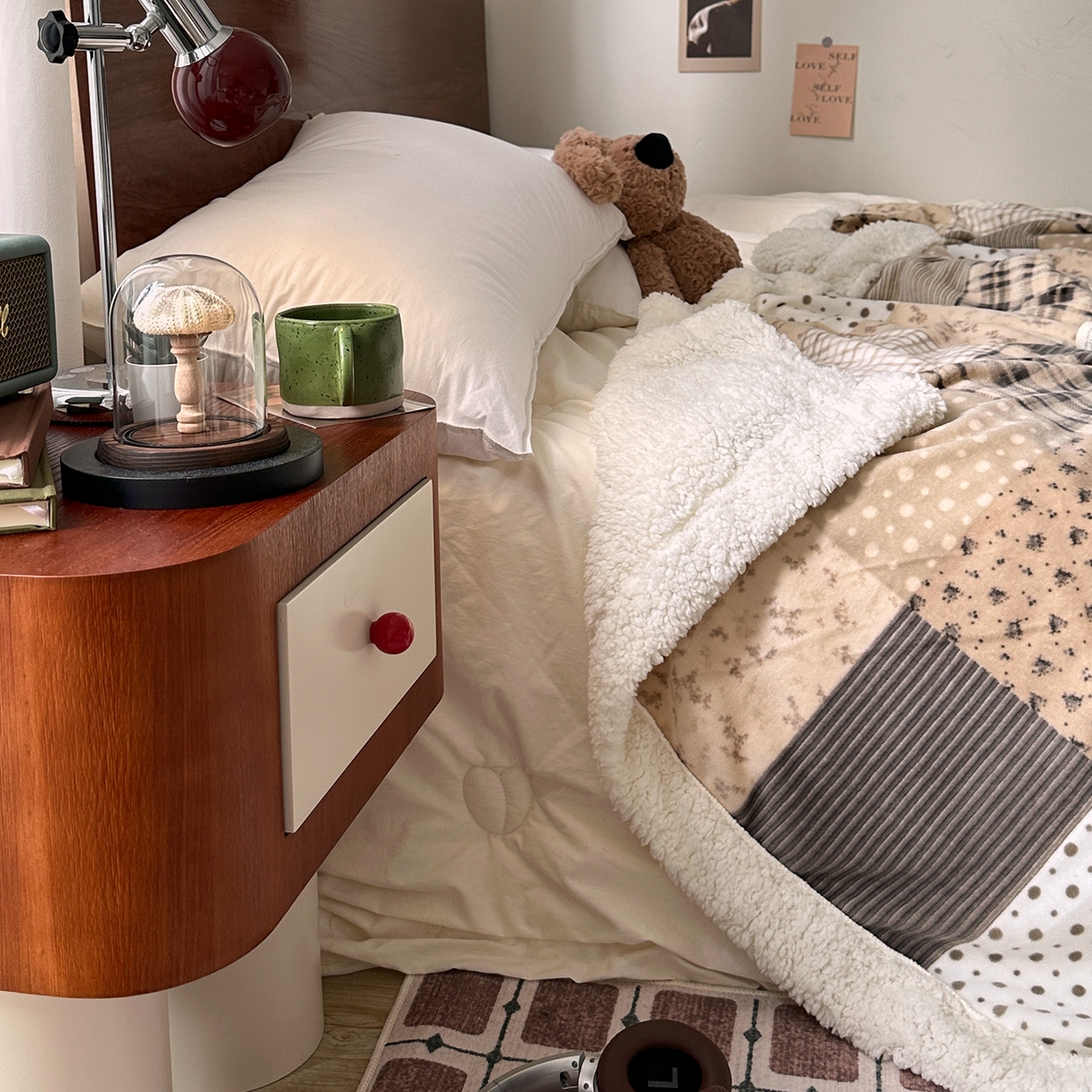 91家纺网 家纺一手货源 找家纺 艾咪-Amy ntmy 2025新款中古风牛奶绒羊羔绒双层毯 花栖礼咖