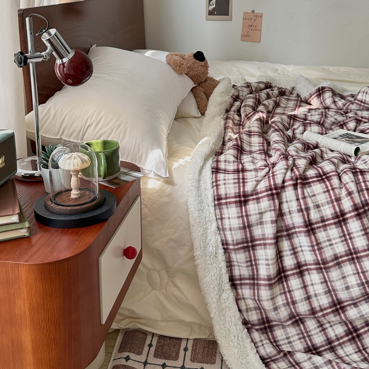 91家纺网 家纺一手货源 找家纺 艾咪-Amy ntmy 2025新款中古风牛奶绒羊羔绒双层毯 伊索紫