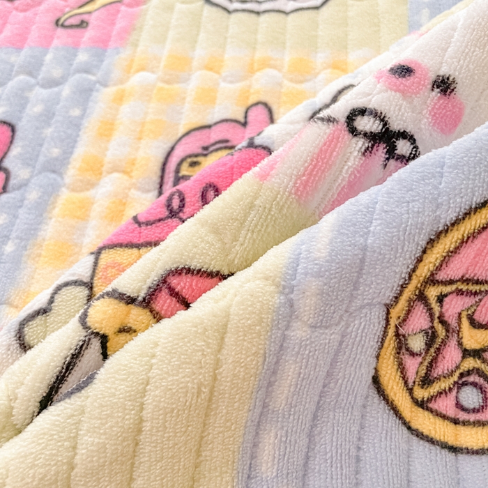 91家纺网 家纺一手货源 找家纺 云玲时尚 2025新款高克重牛奶绒印花夹棉床盖 月亮女神