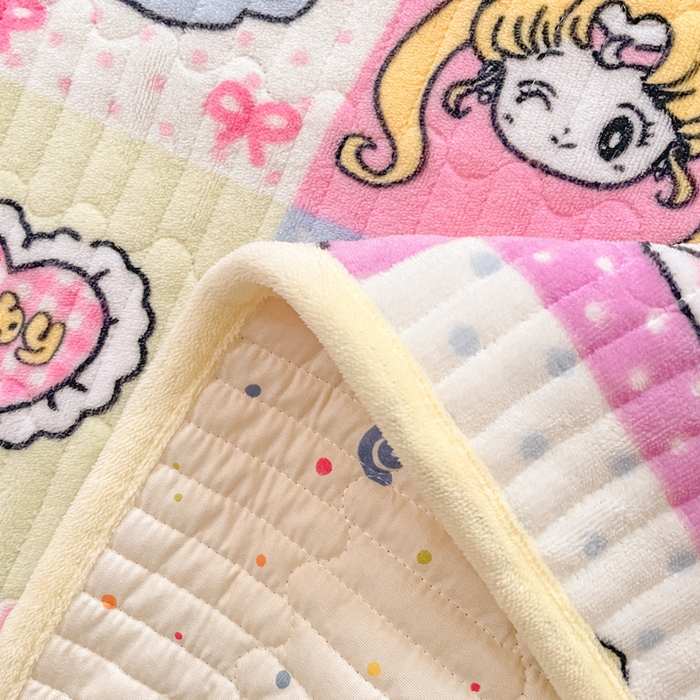 91家纺网 家纺一手货源 找家纺 云玲时尚 2025新款高克重牛奶绒印花夹棉床盖 月亮女神