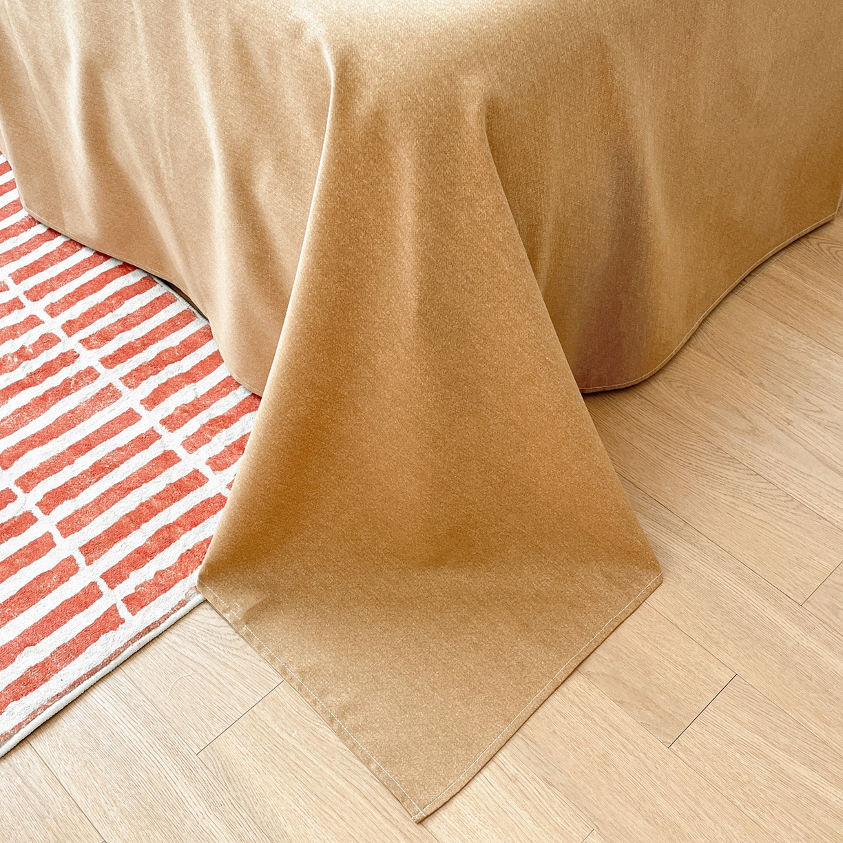 91家纺网 家纺一手货源 找家纺 小叮当家纺仓储工厂店 2025新款提供买家秀爆款花型不断货亲肤舒适原棉加厚磨毛四件套 布兰卡-咖