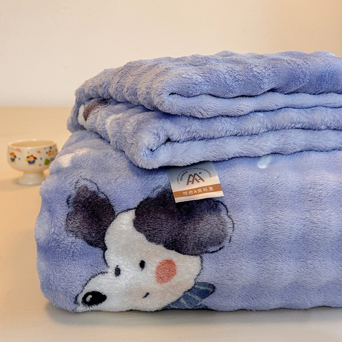 绣女坊 2025新款A类高克重牛奶绒泡泡绒印花床单单件冬季保暖毛绒毯子绒床单三件套 追梦努比