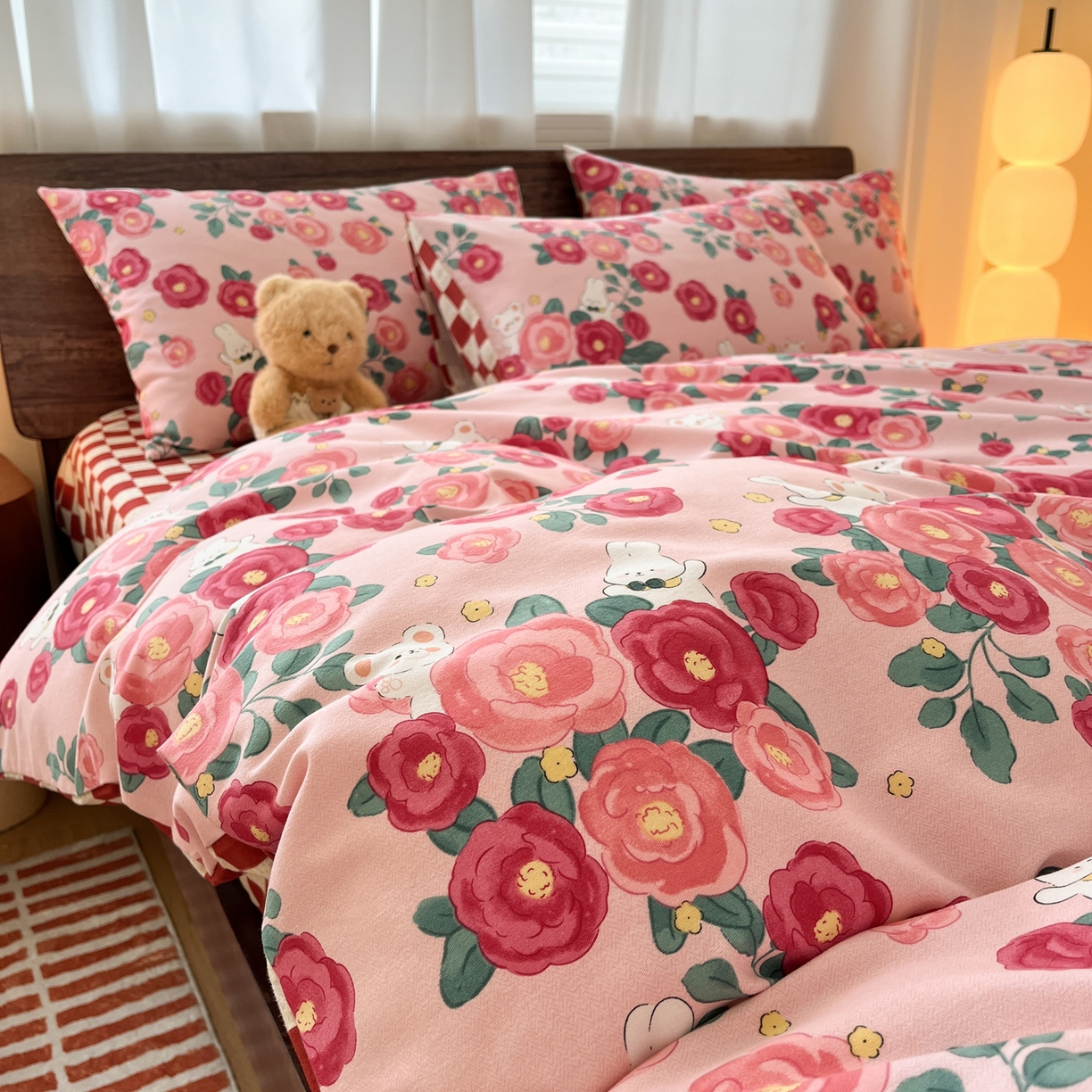 91家纺网 家纺一手货源 找家纺 小叮当家纺仓储工厂店 2025新款提供买家秀爆款花型不断货亲肤舒适原棉加厚磨毛四件套 花期