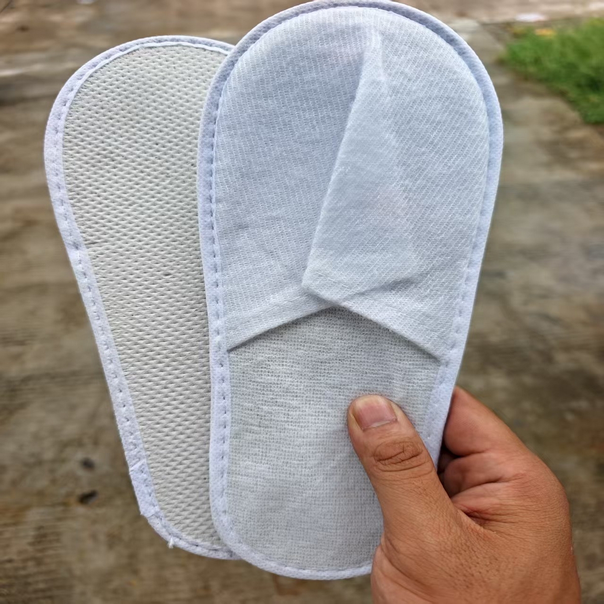 91家纺网 家纺一手货源 找家纺 （总）锦兴酒店布草 2025新款一次性拖鞋高档酒店民宿宾馆专用加厚防滑拖鞋拉毛绒麻布拖鞋批发-第二批