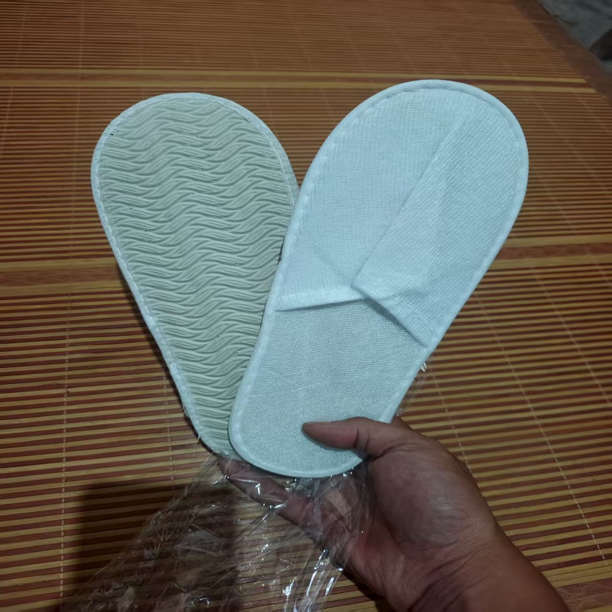 91家纺网 家纺一手货源 找家纺 （总）锦兴酒店布草 2025新款一次性拖鞋高档酒店民宿宾馆专用加厚防滑拖鞋拉毛绒麻布拖鞋批发-第二批