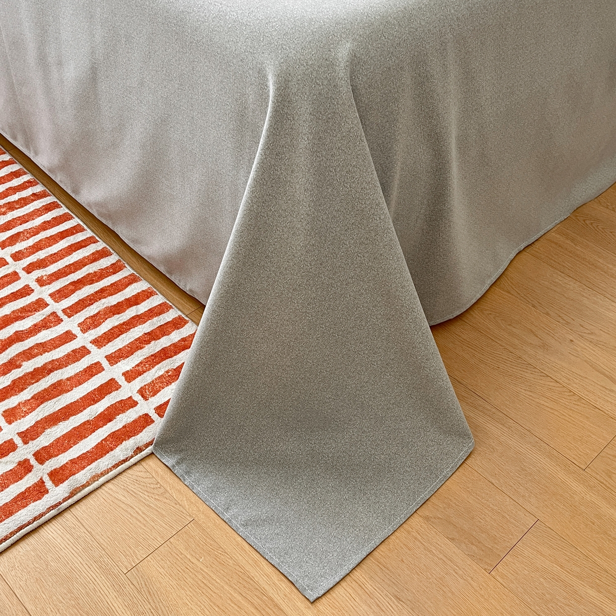 91家纺网 家纺一手货源 找家纺 小叮当家纺仓储工厂店 2025新款提供买家秀爆款花型不断货亲肤舒适原棉加厚磨毛四件套 朗格-灰