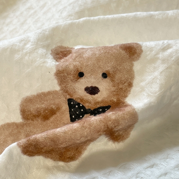 91家纺网 家纺一手货源 找家纺 小叮当家纺仓储工厂店 2025新款提供买家秀爆款花型不断货全棉纯棉A类华夫格印花磨毛四件套 莫妮卡-米