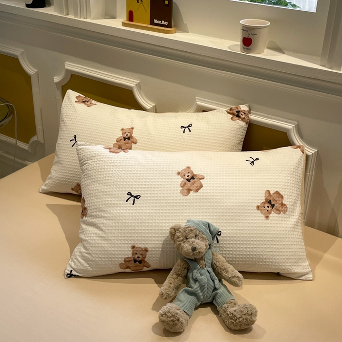 91家纺网 家纺一手货源 找家纺 小叮当家纺仓储工厂店 2025新款提供买家秀爆款花型不断货全棉纯棉A类华夫格印花磨毛四件套 莫妮卡-米