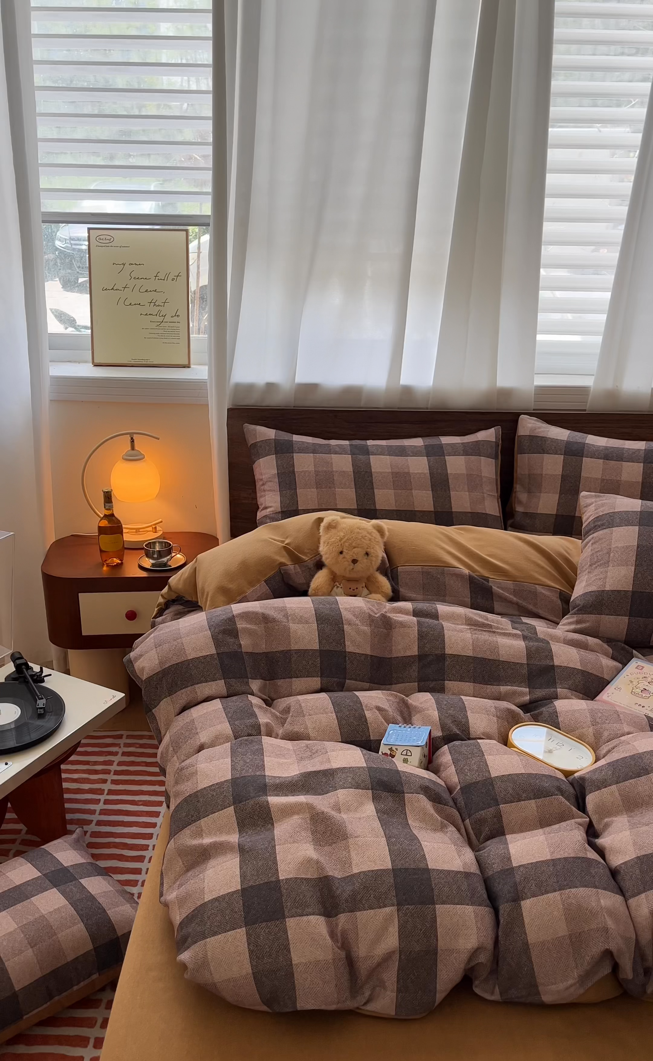 91家纺网 家纺一手货源 找家纺 小叮当家纺仓储工厂店 2025新款提供买家秀爆款花型不断货亲肤舒适原棉加厚磨毛四件套 朗格-咖