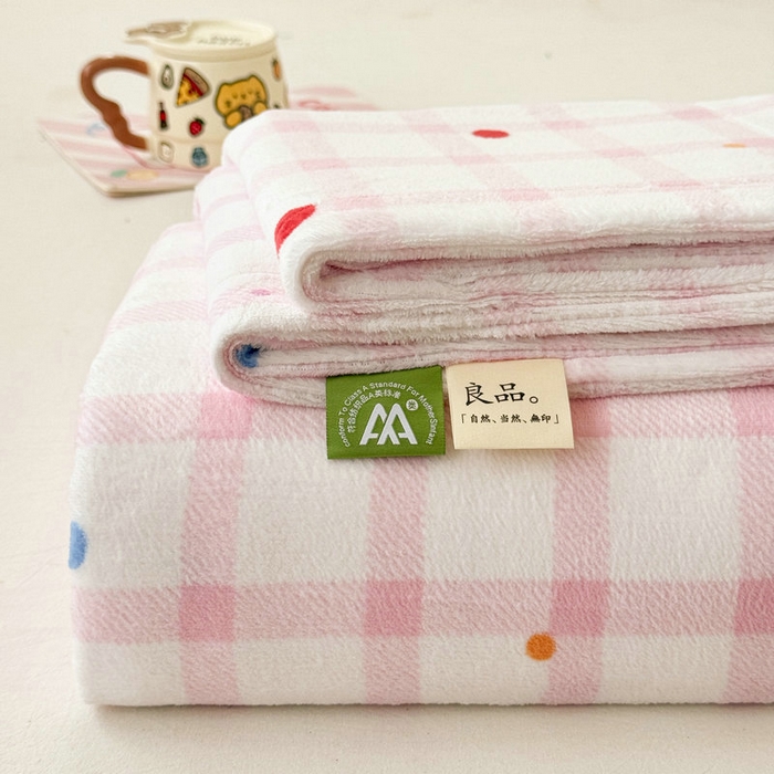 91家纺网 家纺一手货源 找家纺 （总）丽美人 2025新款高克重印花牛奶绒无印风床单款（A类母婴级面料）