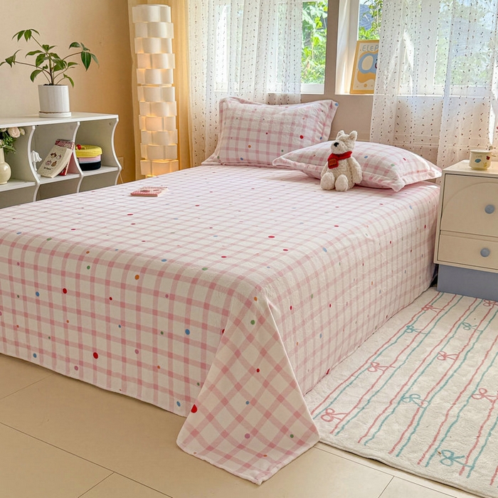 91家纺网 家纺一手货源 找家纺 （总）丽美人 2025新款高克重印花牛奶绒无印风床单款（A类母婴级面料）