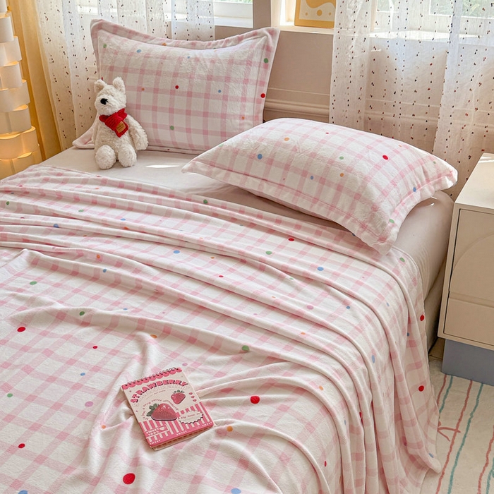 91家纺网 家纺一手货源 找家纺 （总）丽美人 2025新款高克重印花牛奶绒无印风床单款（A类母婴级面料）