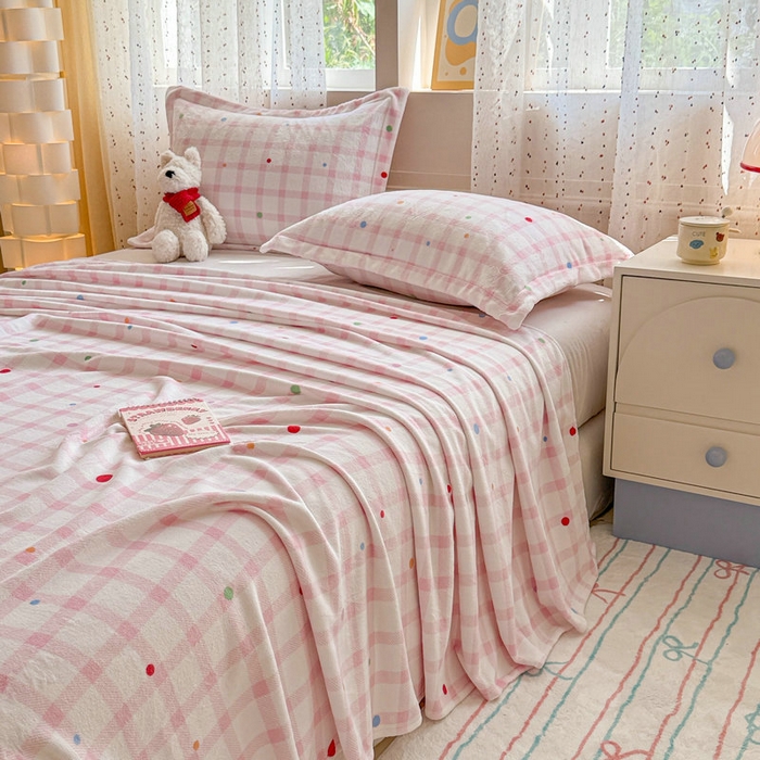 91家纺网 家纺一手货源 找家纺 （总）丽美人 2025新款高克重印花牛奶绒无印风床单款（A类母婴级面料）