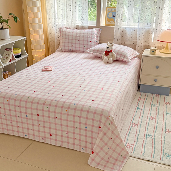 91家纺网 家纺一手货源 找家纺 （总）丽美人 2025新款高克重印花牛奶绒无印风床单款（A类母婴级面料）