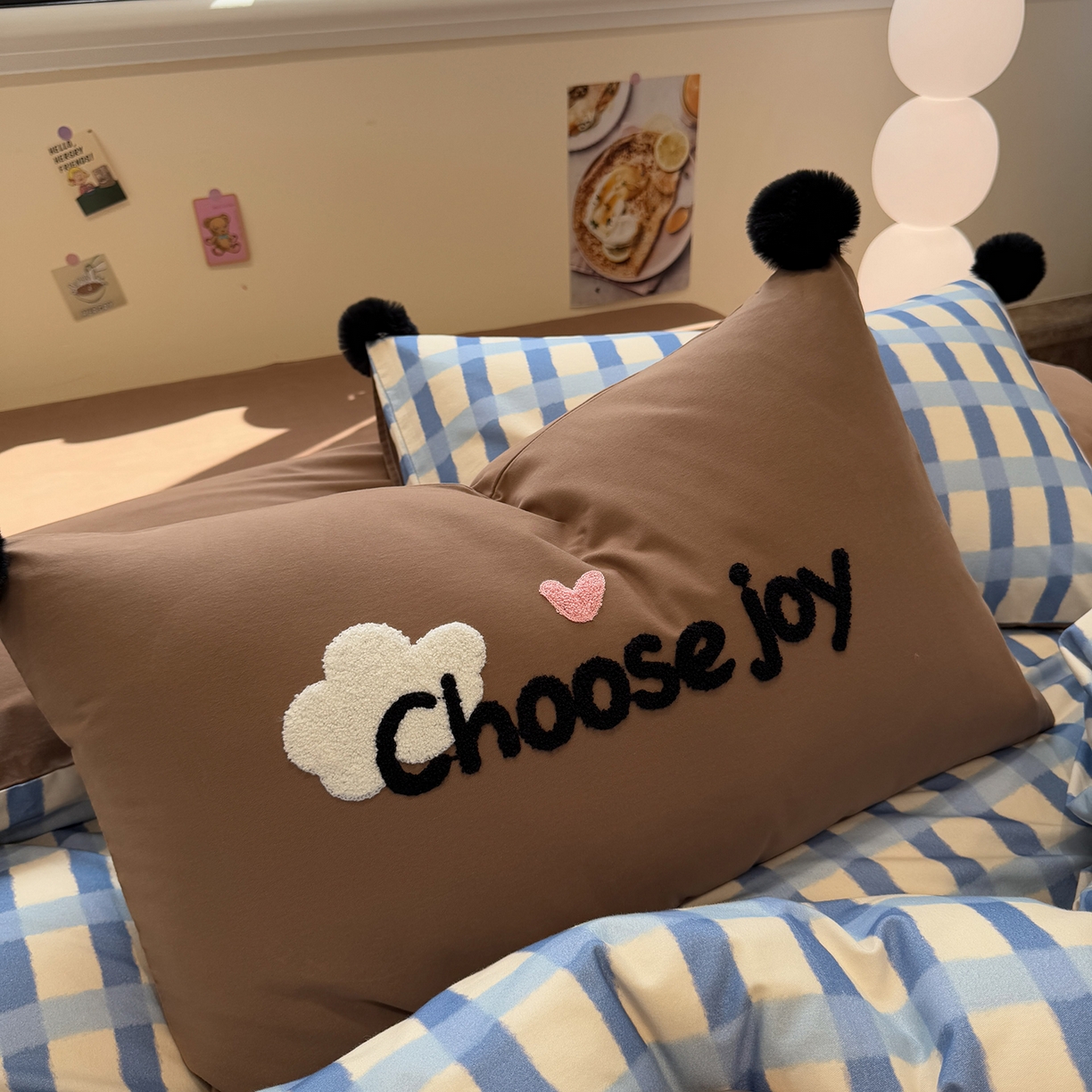 91家纺网 家纺一手货源 找家纺 呗旺鹿 2025新款全棉磨毛球球工艺款四件套 海洋可可