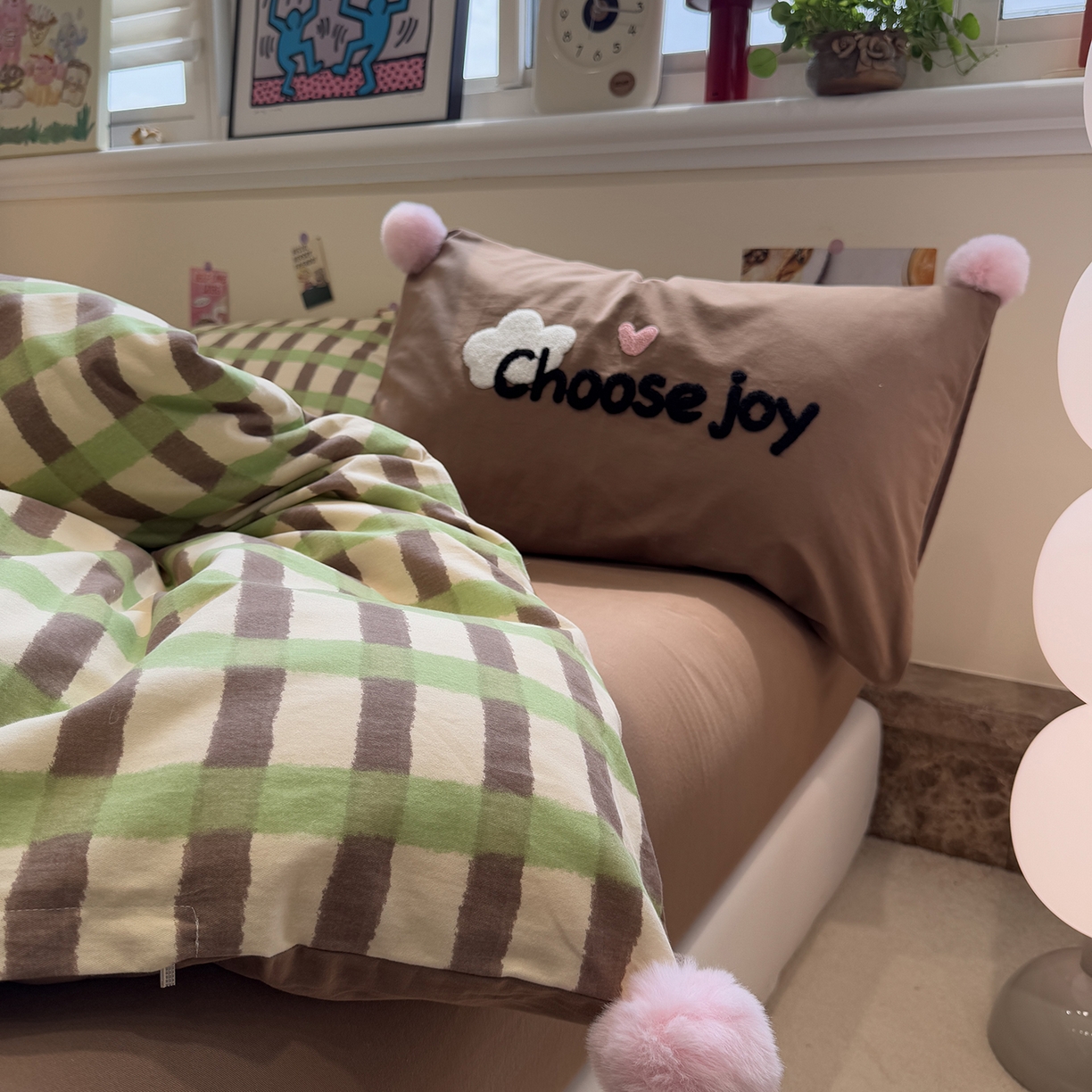 91家纺网 家纺一手货源 找家纺 （总）呗旺鹿 2025新款全棉磨毛球球工艺款四件套