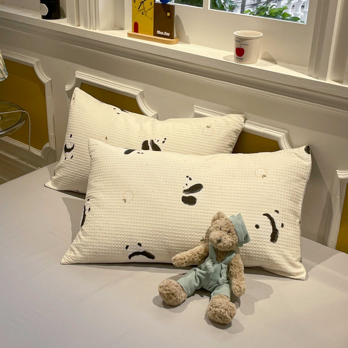 91家纺网 家纺一手货源 找家纺 小叮当家纺仓储工厂店 2025新款提供买家秀爆款花型不断货全棉纯棉A类华夫格印花磨毛四件套 苏潘达-米