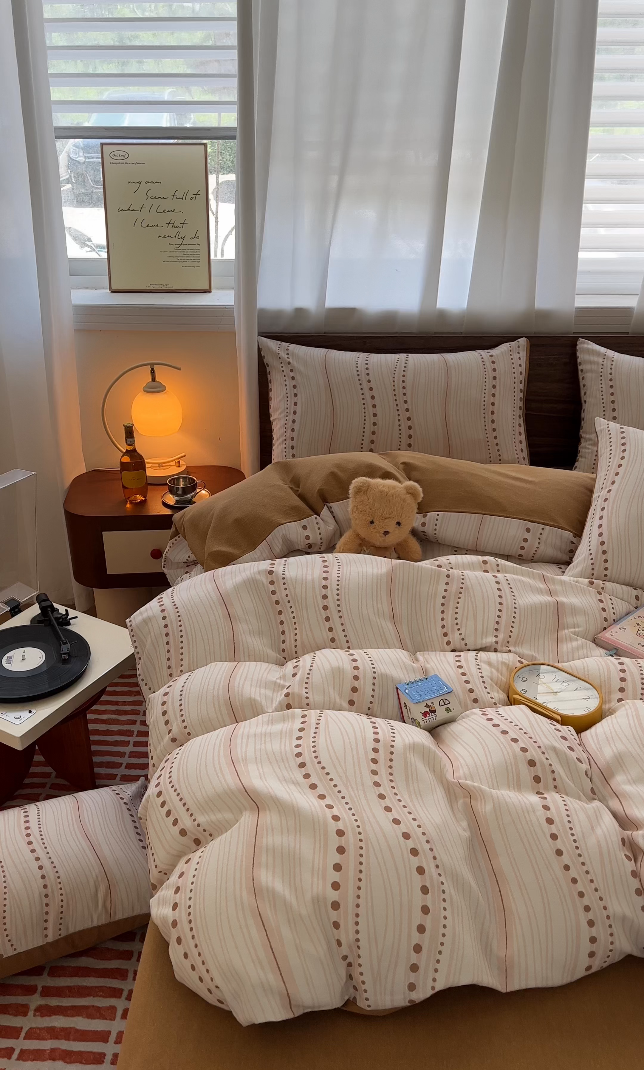 91家纺网 家纺一手货源 找家纺 小叮当家纺仓储工厂店 2025新款提供买家秀爆款花型不断货亲肤舒适原棉加厚磨毛四件套 漫之语-棕