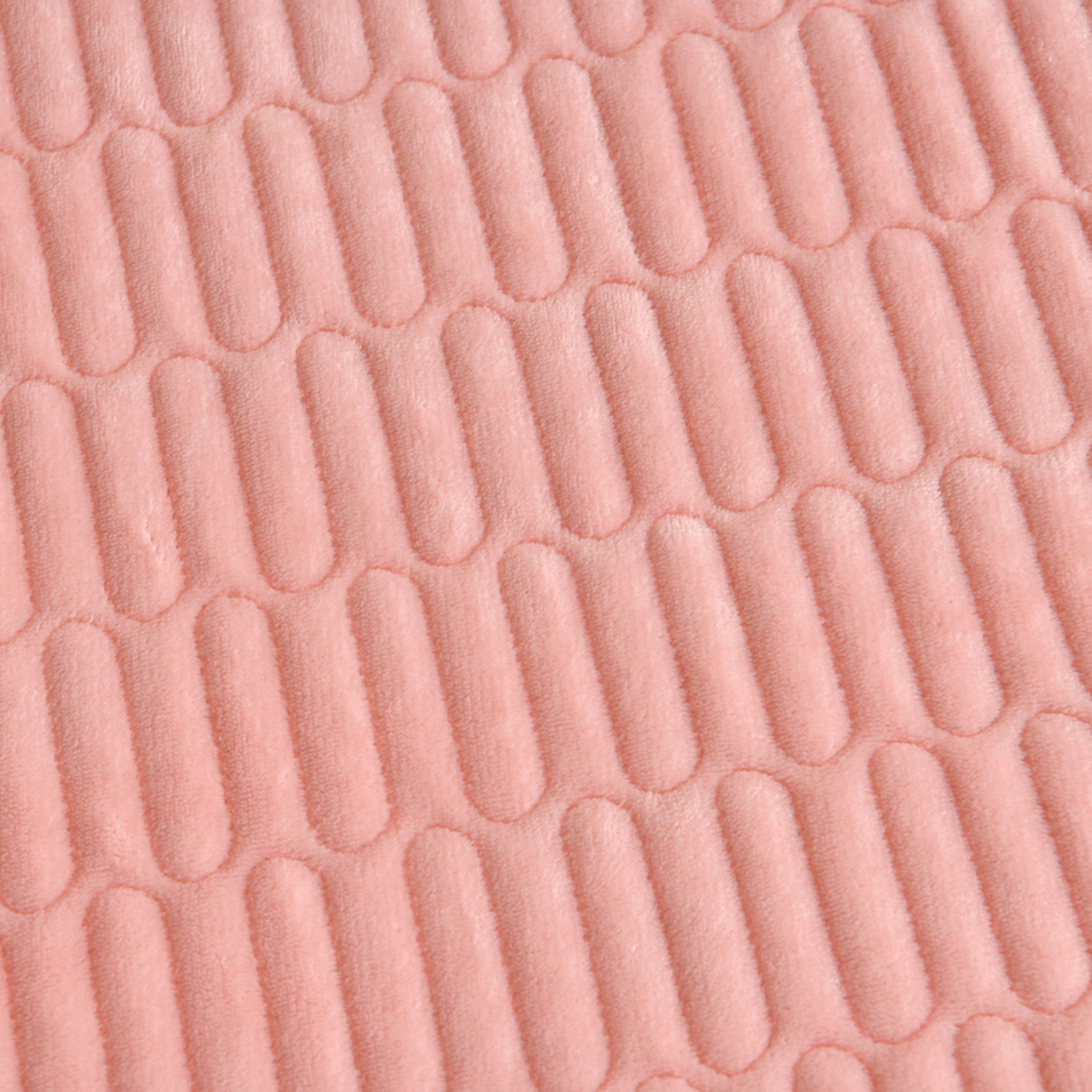 91家纺网 家纺一手货源 找家纺 赫本家纺  2025新款高克重纯色花边款雕花绒床盖款四件套 摩卡-粉