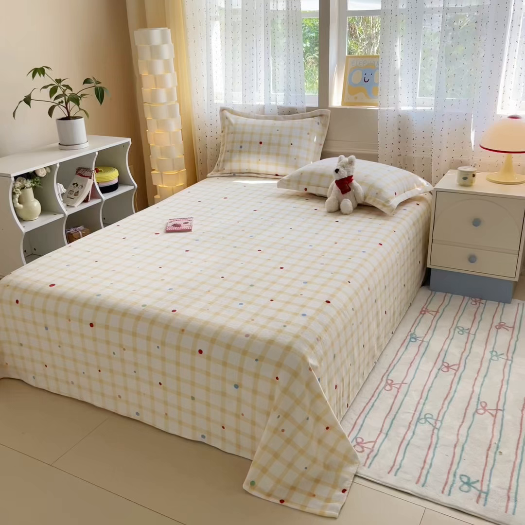 91家纺网 家纺一手货源 找家纺 （总）丽美人 2025新款高克重印花牛奶绒无印风床单款（A类母婴级面料）