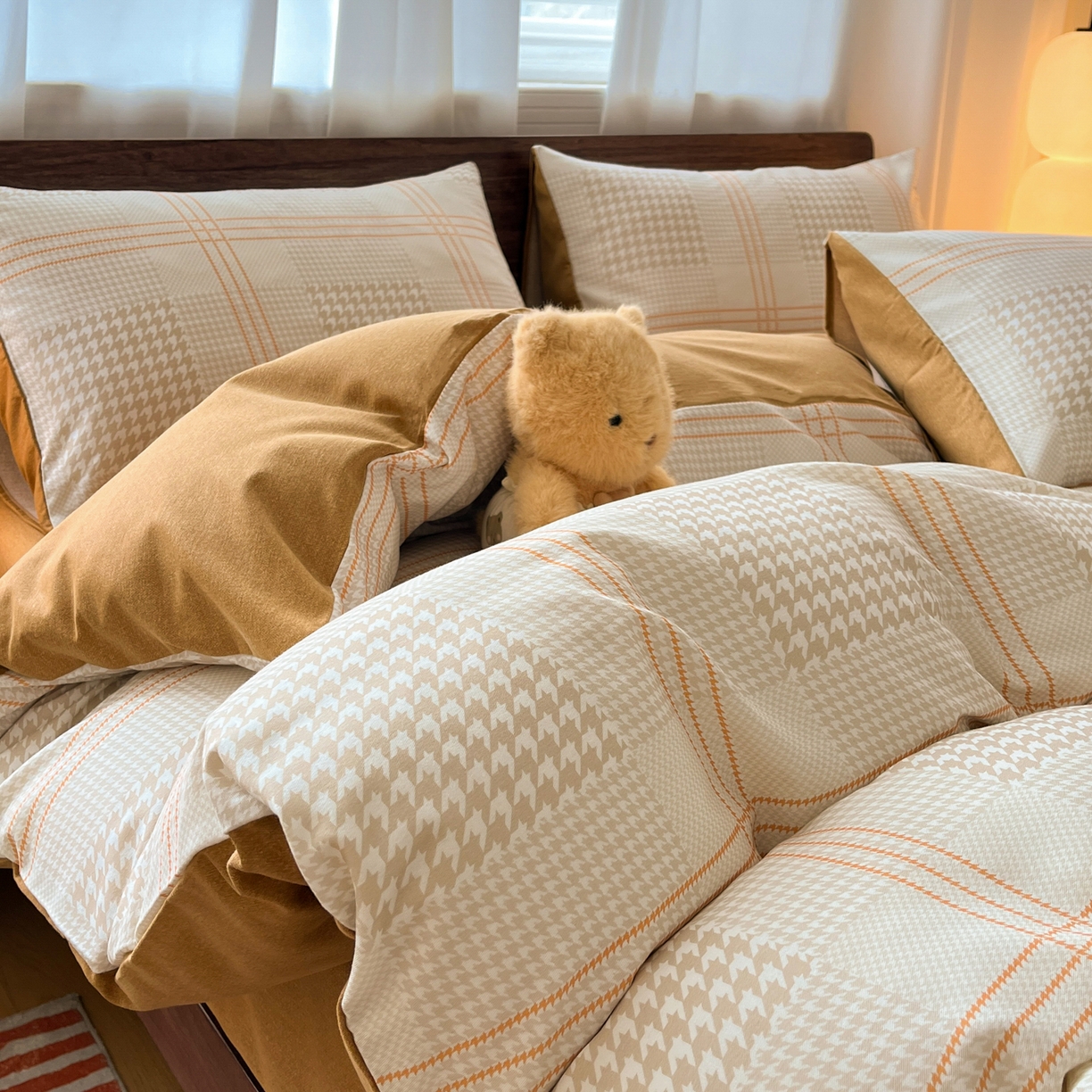 91家纺网 家纺一手货源 找家纺 小叮当家纺仓储工厂店 2025新款提供买家秀爆款花型不断货亲肤舒适原棉加厚磨毛四件套 塔维尔-米