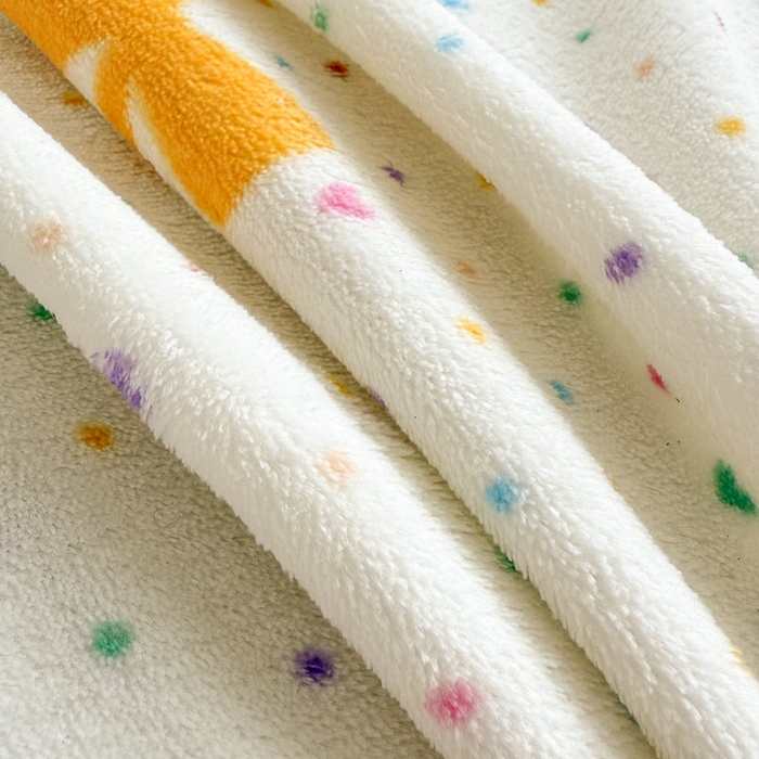 91家纺网 家纺一手货源 找家纺 丽美人 2025新款高克重印花牛奶绒无印风床单款（A类母婴级面料） 波点蝴蝶结