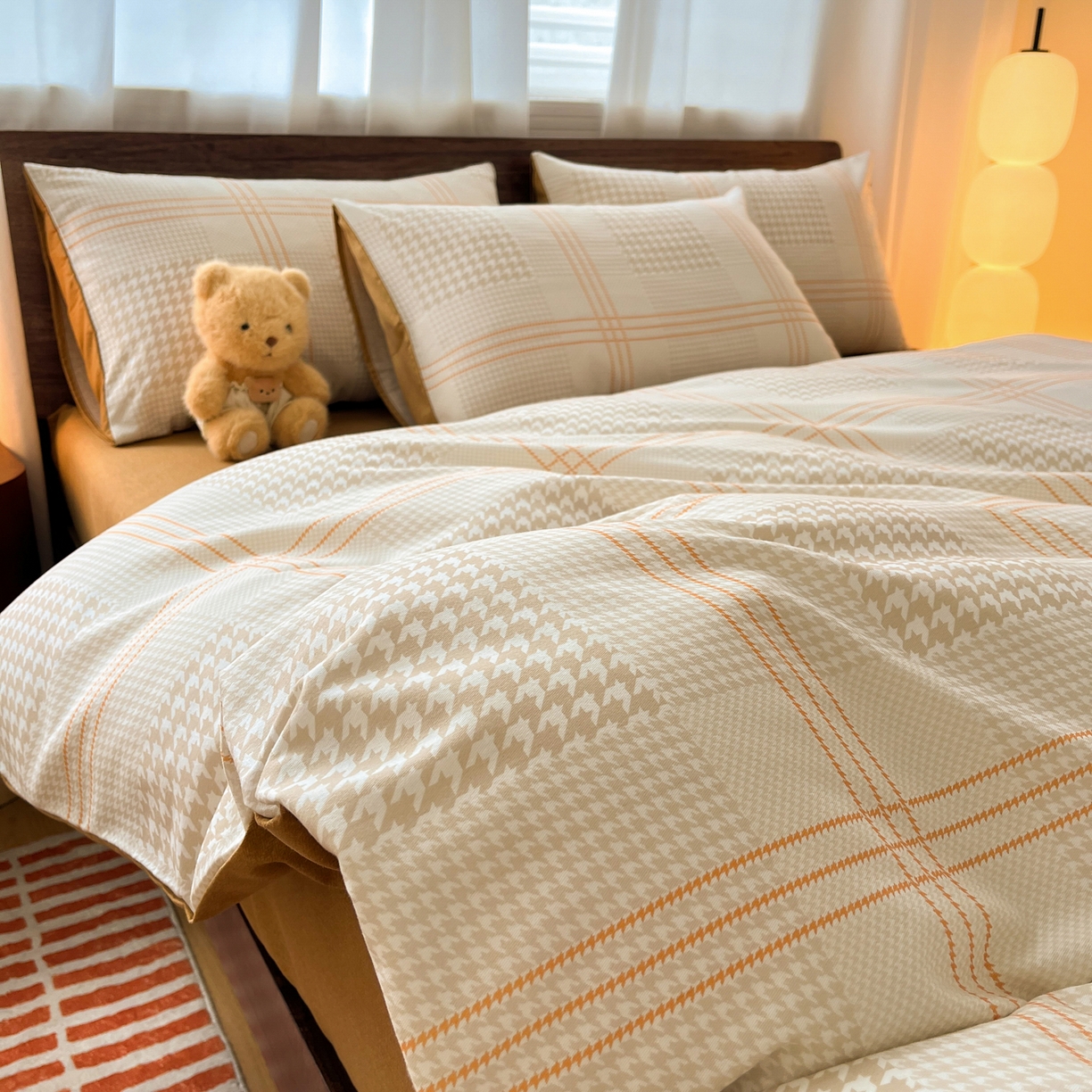 91家纺网 家纺一手货源 找家纺 小叮当家纺仓储工厂店 2025新款提供买家秀爆款花型不断货亲肤舒适原棉加厚磨毛四件套 塔维尔-米