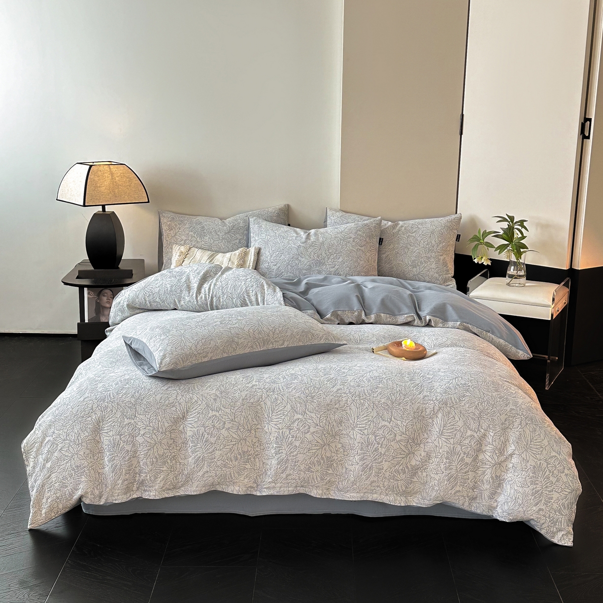 91家纺网 家纺一手货源 找家纺 （总）小叮当家纺仓储工厂店 2025新款提供买家秀爆款花型不断货全棉纯棉A类三层纱加厚磨毛大提花四件套