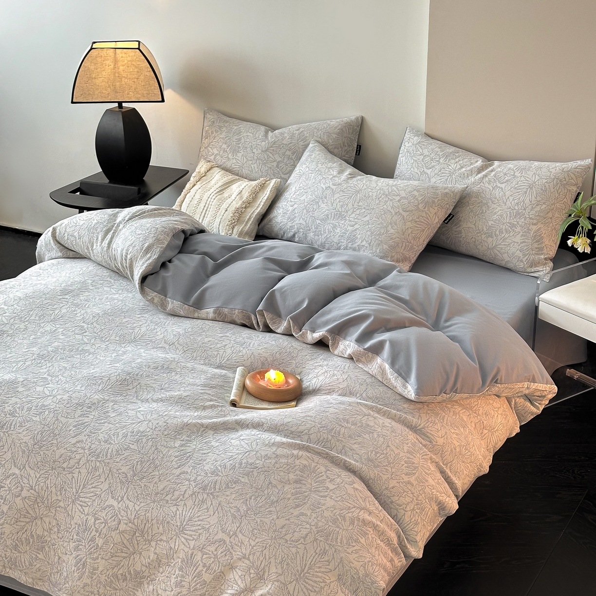 91家纺网 家纺一手货源 找家纺 （总）小叮当家纺仓储工厂店 2025新款提供买家秀爆款花型不断货全棉纯棉A类三层纱加厚磨毛大提花四件套