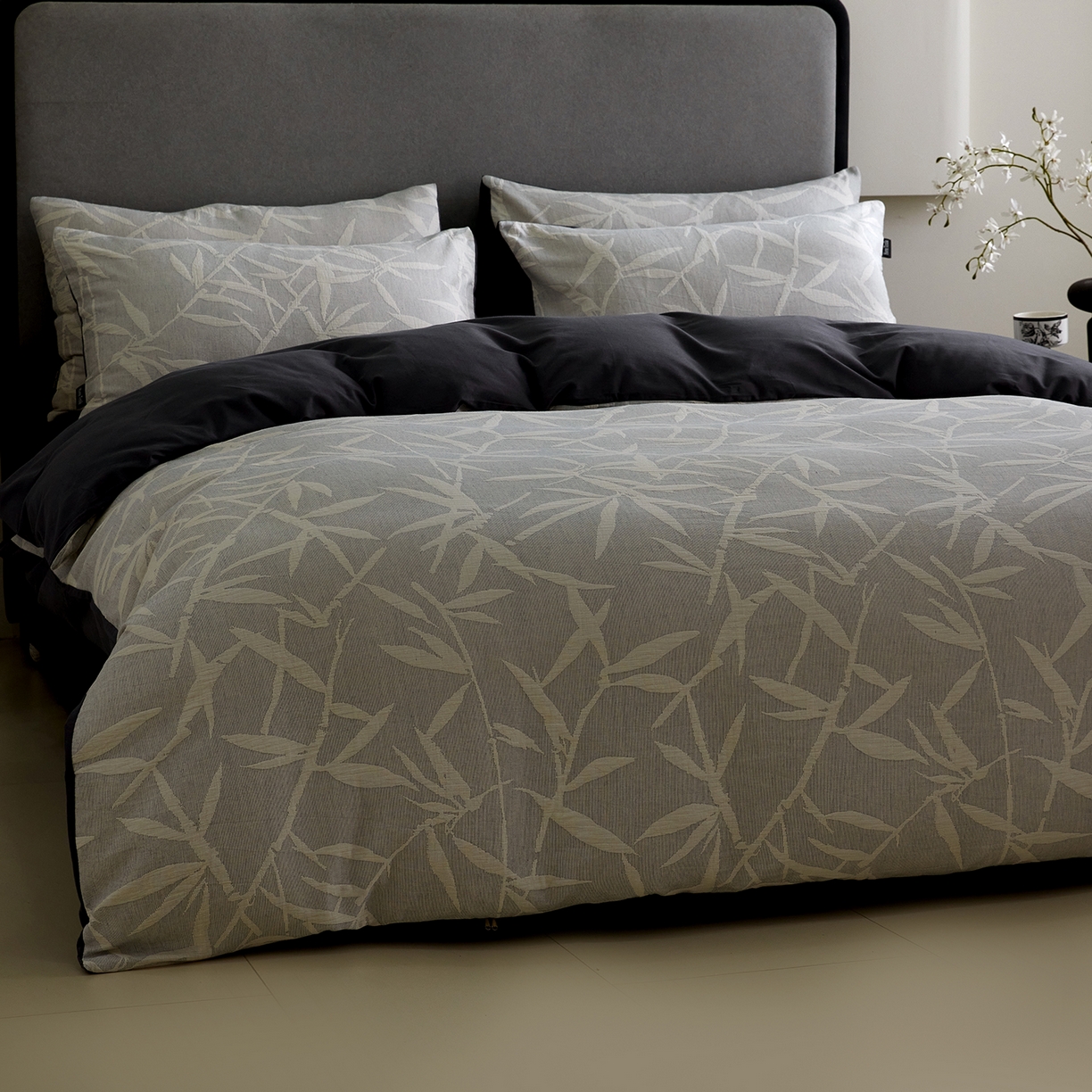 91家纺网 家纺一手货源 找家纺 小叮当家纺仓储工厂店 2025新款提供买家秀爆款花型不断货全棉纯棉A类三层纱加厚磨毛大提花四件套 川野·兰