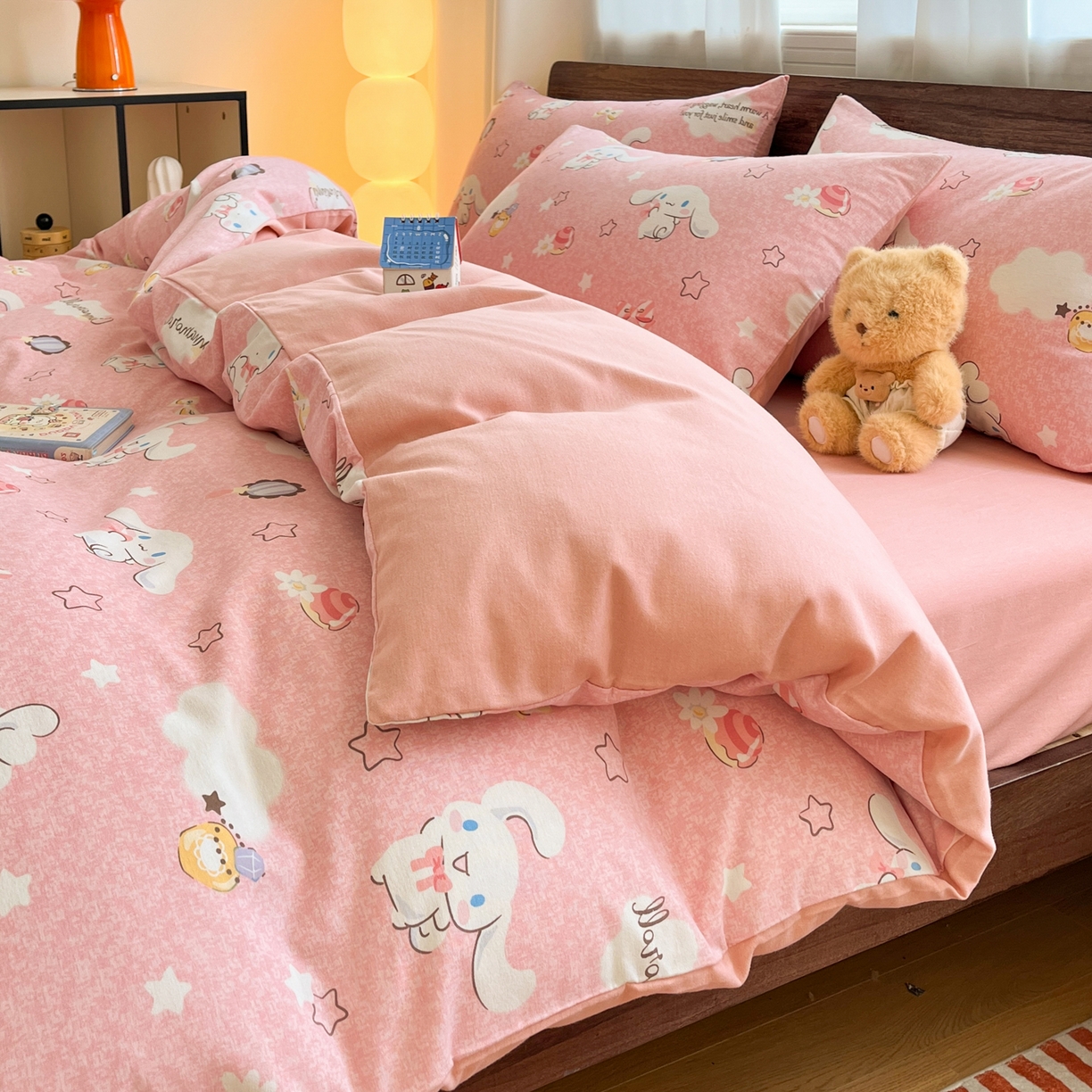 91家纺网 家纺一手货源 找家纺 小叮当家纺仓储工厂店 2025新款提供买家秀爆款花型不断货亲肤舒适原棉加厚磨毛四件套 小伙伴