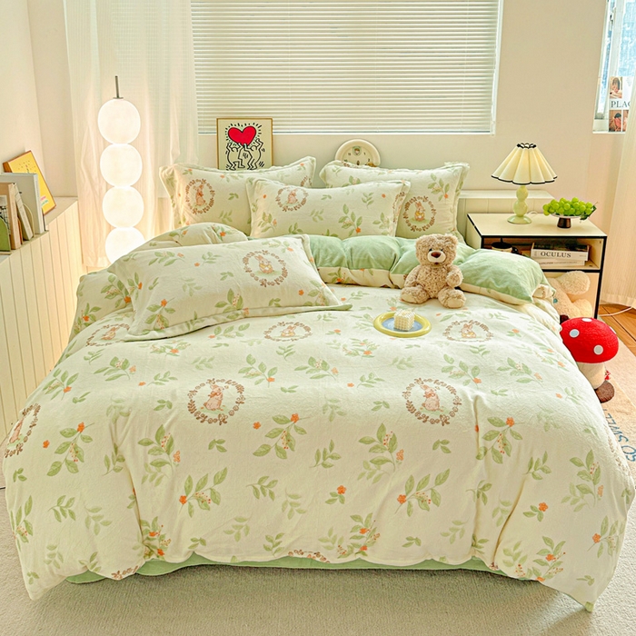 91家纺网 家纺一手货源 找家纺 （总）简一 2025新款小清新牛奶绒印花四件套-卡通系列,梦想起航,心想事成,熊猫乐园-绿,马卡米奇,唐老鸭,兔伴心河,叶畔兔语,波点狗狗-兰,格子美拉兔,腊肠狗联盟,萝莉猫咪,萌宠乐园,派对乐园