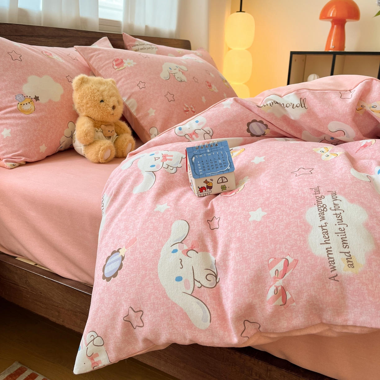 91家纺网 家纺一手货源 找家纺 小叮当家纺仓储工厂店 2025新款提供买家秀爆款花型不断货亲肤舒适原棉加厚磨毛四件套 小伙伴