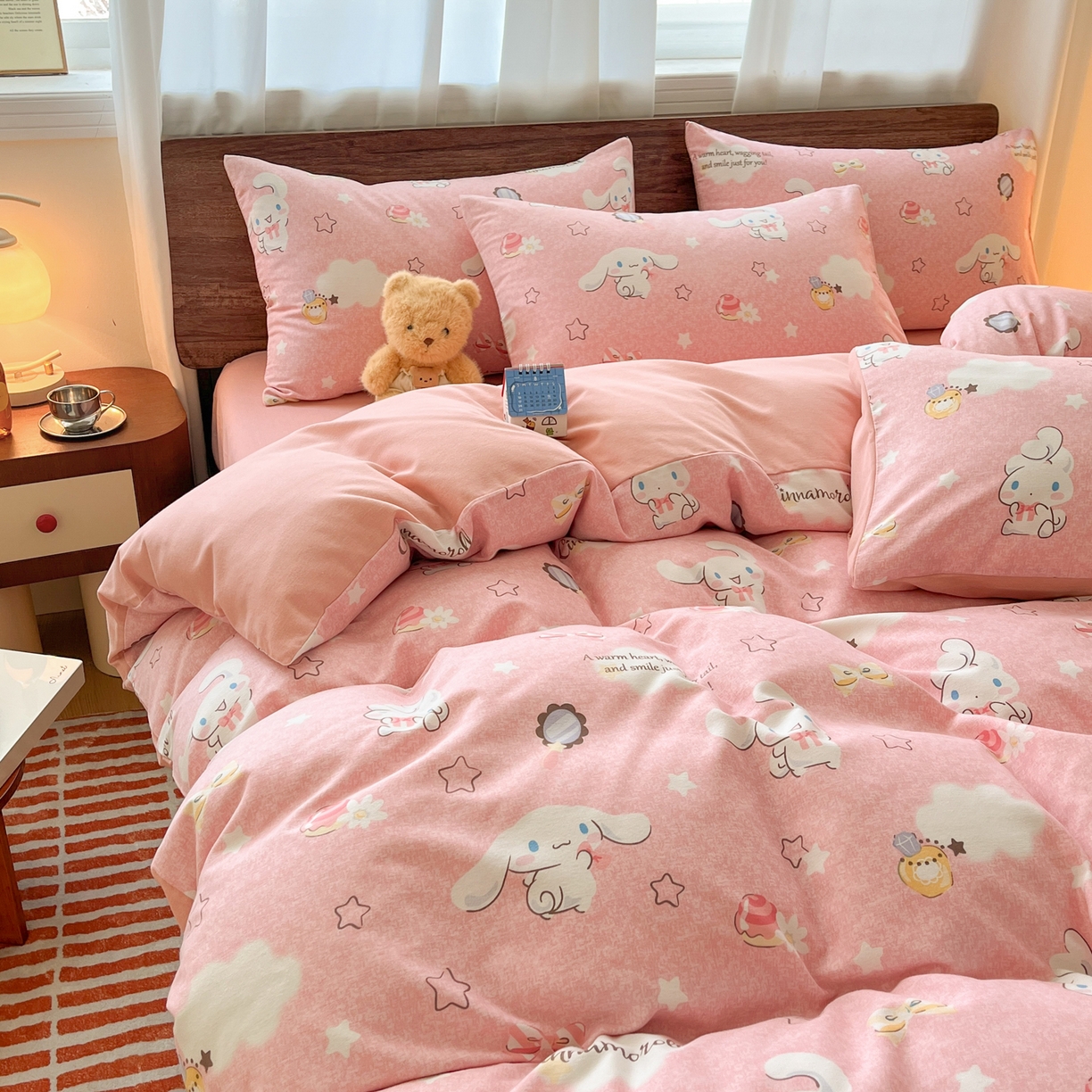 91家纺网 家纺一手货源 找家纺 小叮当家纺仓储工厂店 2025新款提供买家秀爆款花型不断货亲肤舒适原棉加厚磨毛四件套 小伙伴