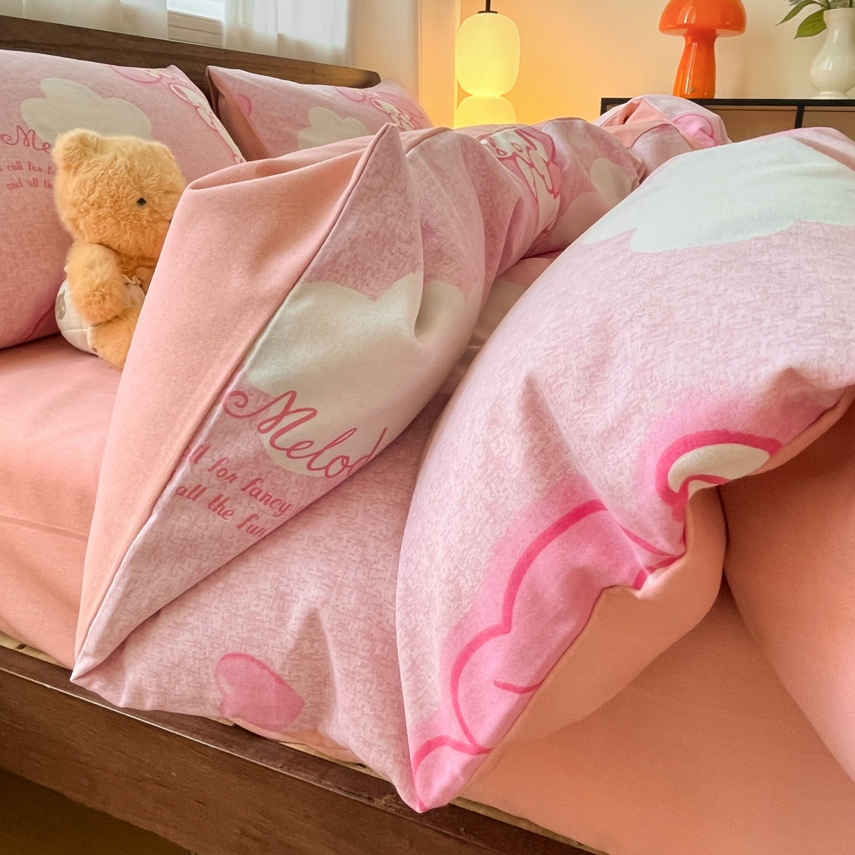 91家纺网 家纺一手货源 找家纺 小叮当家纺仓储工厂店 2025新款提供买家秀爆款花型不断货亲肤舒适原棉加厚磨毛四件套 小可爱