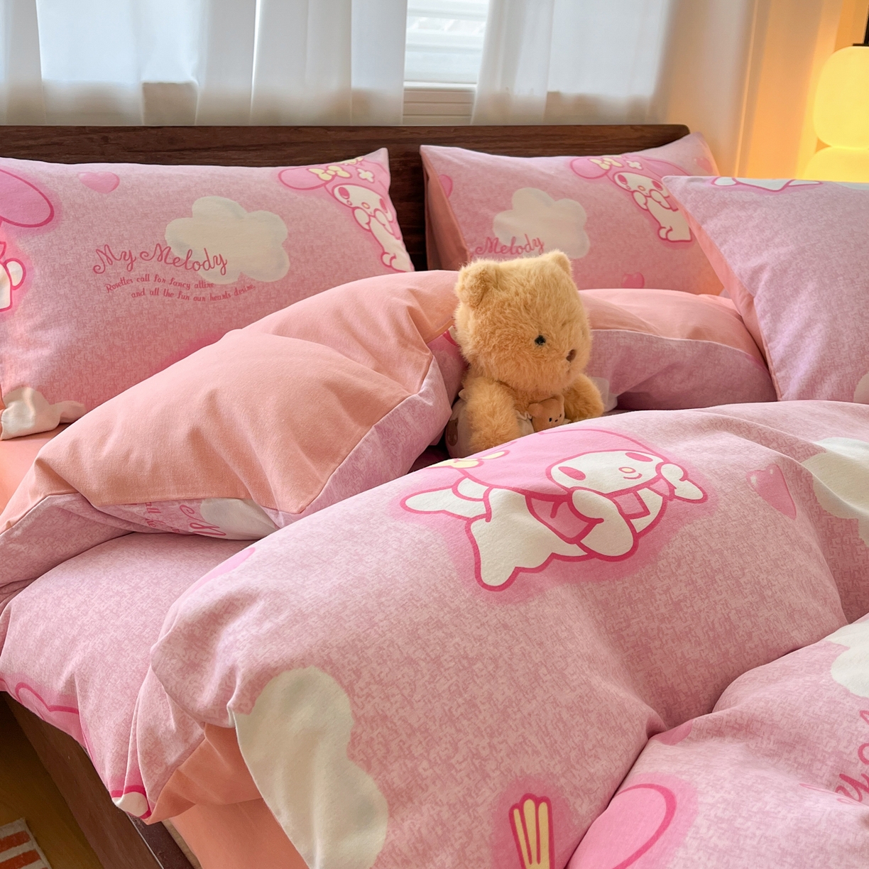 91家纺网 家纺一手货源 找家纺 小叮当家纺仓储工厂店 2025新款提供买家秀爆款花型不断货亲肤舒适原棉加厚磨毛四件套 小可爱