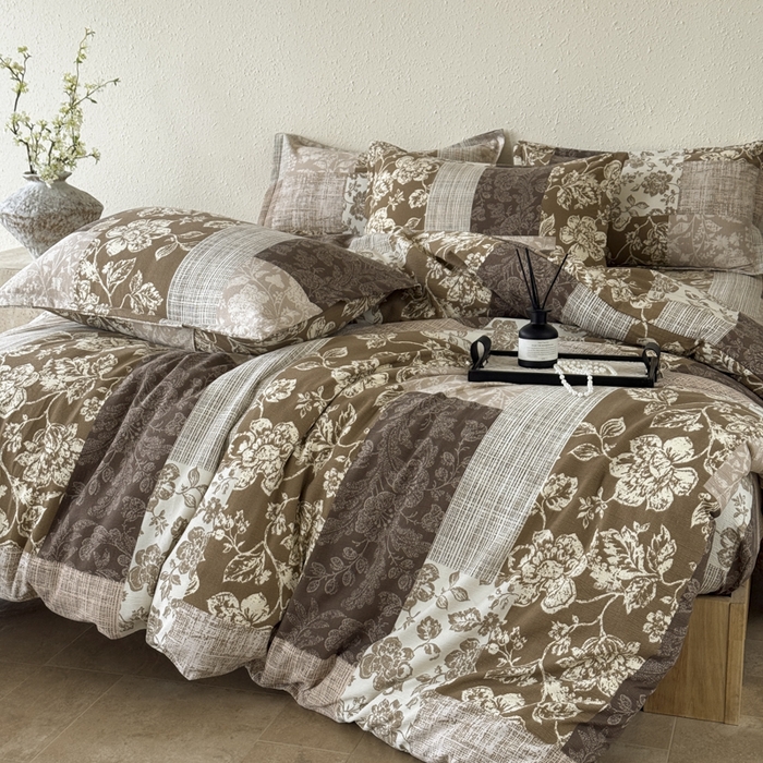 91家纺网 家纺一手货源 找家纺 （总）一隅花田 2025新款天竺云感纱三件套-大唐凤羽