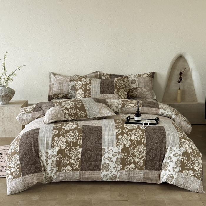 91家纺网 家纺一手货源 找家纺 （总）一隅花田 2025新款天竺云感纱三件套-大唐凤羽