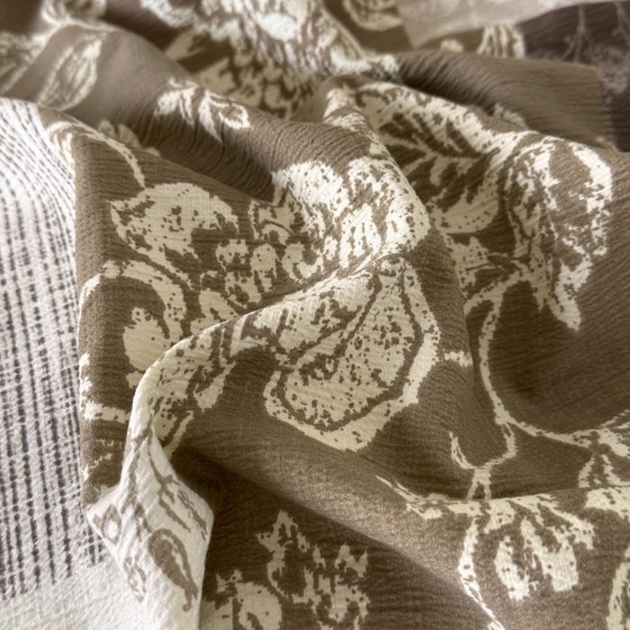 91家纺网 家纺一手货源 找家纺 （总）一隅花田 2025新款天竺云感纱三件套-大唐凤羽